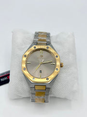 BEST WIN 2 tone chain with golden  dial Date,Time Premium Quality watch Quartz D-20