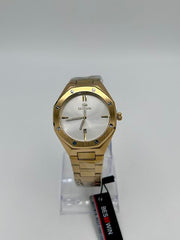 BEST WIN Golden chain with golden dial Date,Time Premium Quality watch Quartz D-19