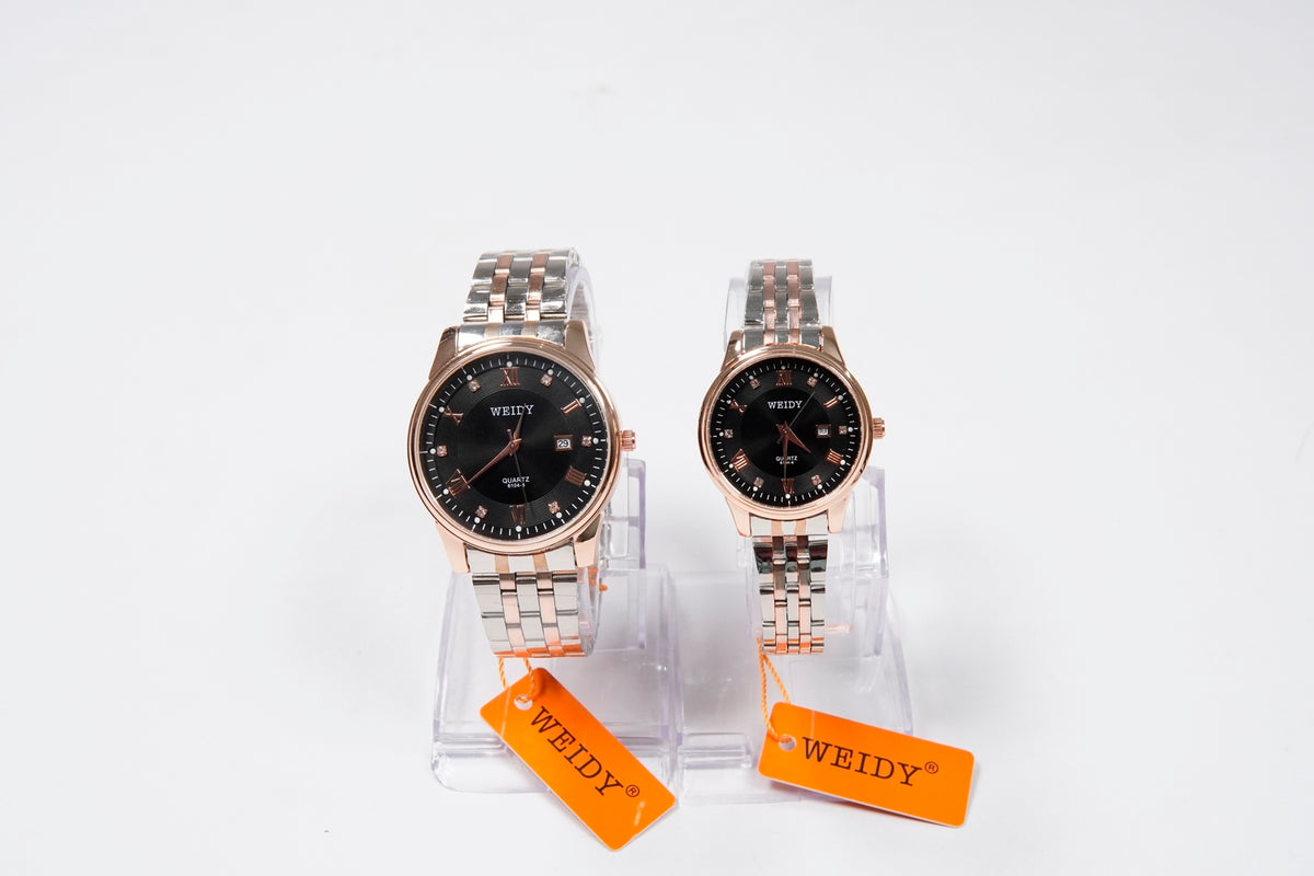 WEIDY QUARTZ WATCHES MEN’s & Women Pair available  D-6104-4-B