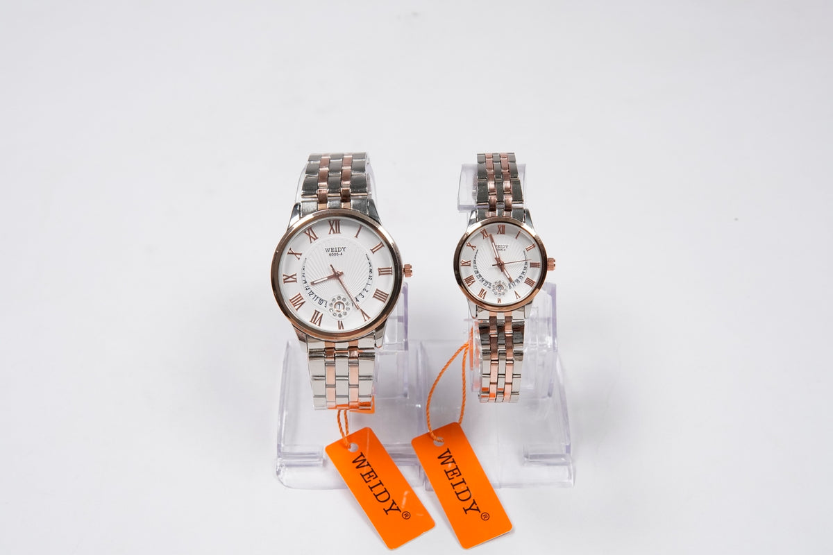 WEIDY QUARTZ WATCHES MEN’s & Women Pair available D-6005-4