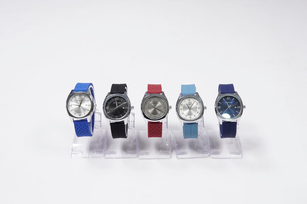 MEN'S  QUARTZ WATCHES Colour Full Dials Available Silicone Rubber Belt with Magnet lock