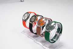 MEN'S  QUARTZ WATCHES Colour Full Dials Available Silicone Rubber Belt with Magnet lock