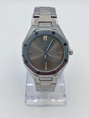 BEST WIN Silver chain with silver dial Date Time D-18