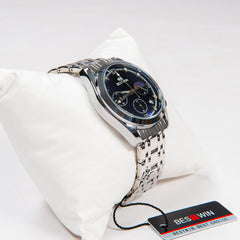 PREMIUM QUALITY WATCH  Blue Dail with silver Chain  Time ,Date Chronograph